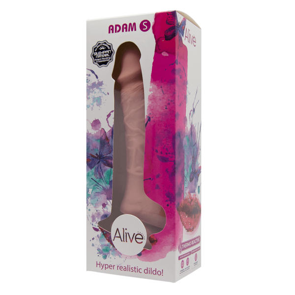 Фаллоимитатор Alive Adam Flesh двухслойный, силикон+ Silexpan, диаметр 3,5см