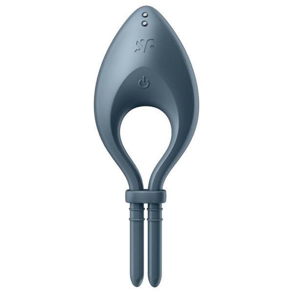 Эрекционное смарт-виброкольцо лассо с регулировкой размера Satisfyer Bullseye Dark