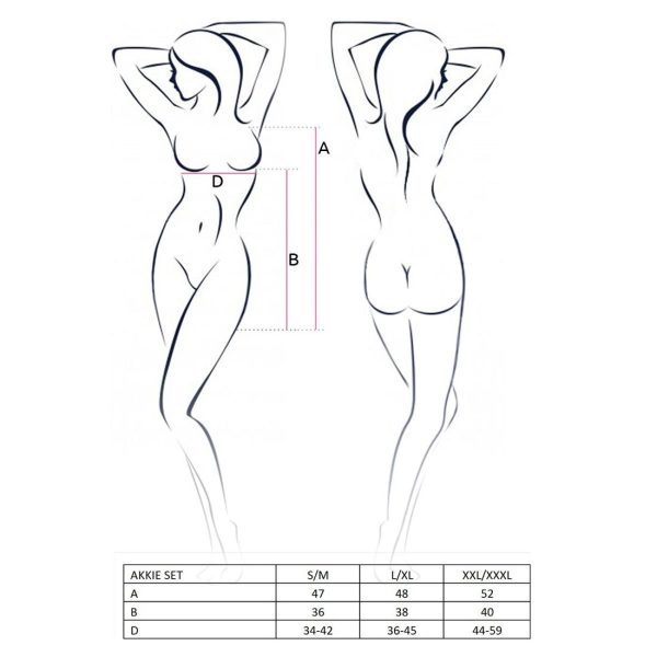 Костюм медсестри Passion AKKIE SET XXL/ сорочка, трусики, шапочка