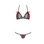Комплект білизни Passion MELISSA BIKINI ліф зі шнурівкою і трусики стрінги