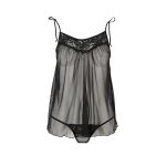 Сорочка прозора бебі-дол Passion MELANIA CHEMISE трусики, на тонких бретелях