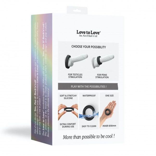 Эрекционное кольцо широкое Love To Love COOL RING - ONYX