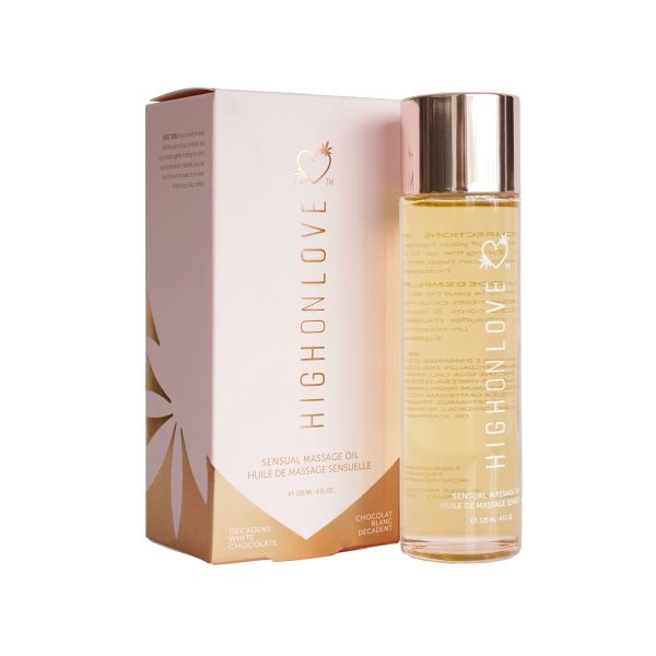 Массажное масло HighOnLove Massage Oil - Decadent Chocolate (120 мл) с маслом семян конопли