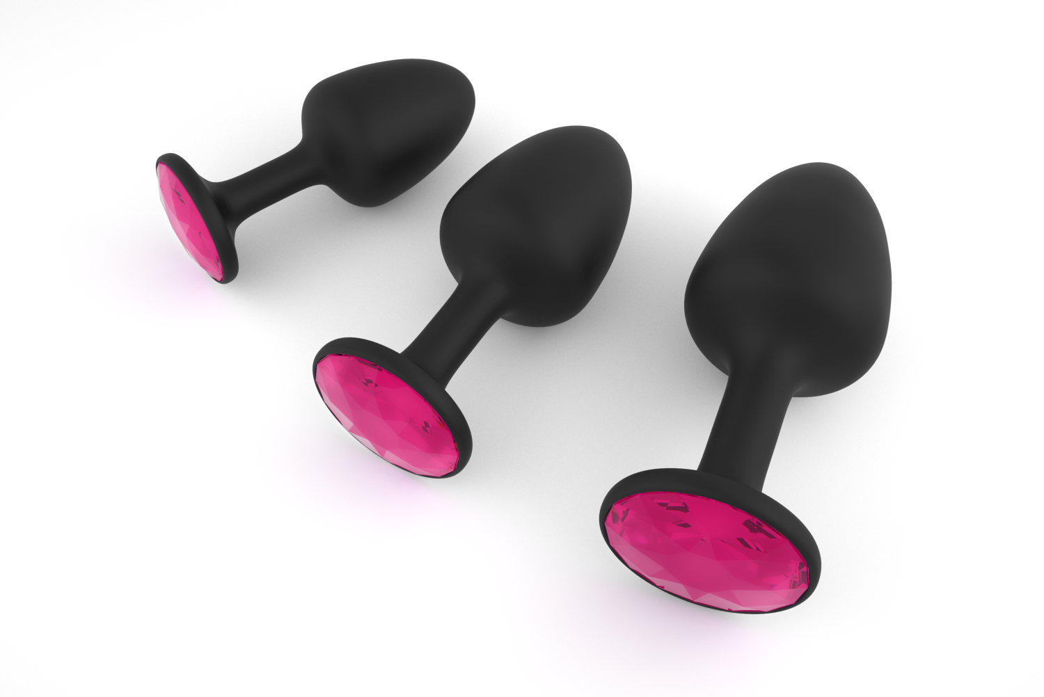 Анальна пробка Dorcel Geisha Plug Ruby з кулькою всередині, створює вібрації, макс. діаметр 4 см
