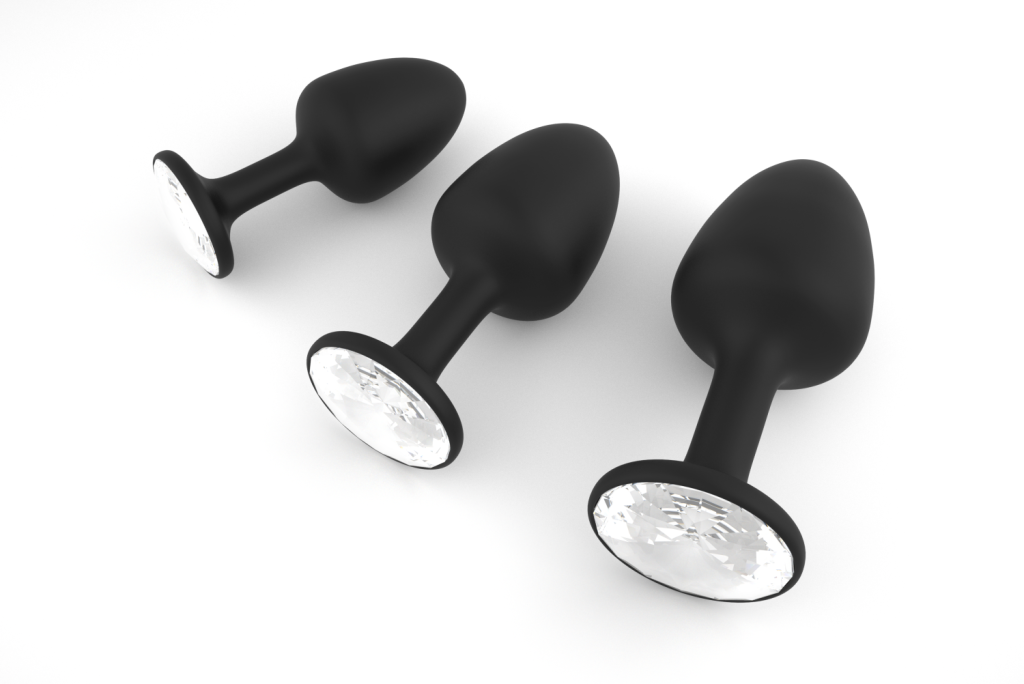 Анальна пробка Dorcel Geisha Plug Diamond з кулькою всередині, створює вібрації, макс діаметр 4,5