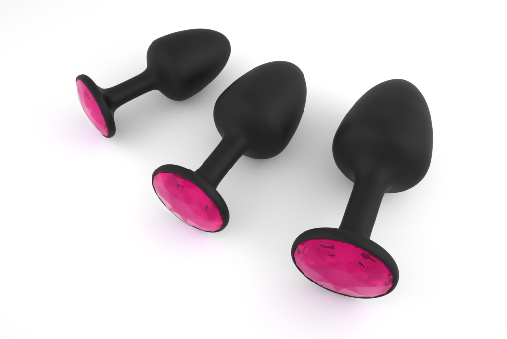 Анальна пробка Dorcel Geisha Plug Ruby з кулькою всередині, створює вібрації, макс діаметр 4,5 см