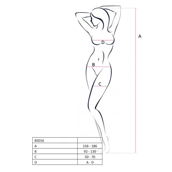 Бодистокинг Passion BS016 комбинезон, имитация топа и чулок