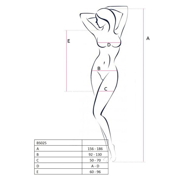 Бодістокінг Passion BS025 сукня-сітка, спущене плече, довгий рукав