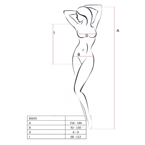 Бодістокінг Passion BS035 боді, імітація топа і трусиків