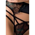 Комплект білизни Passion Exclusive FLORIS SET ліф, трусики, пояс для панчіх