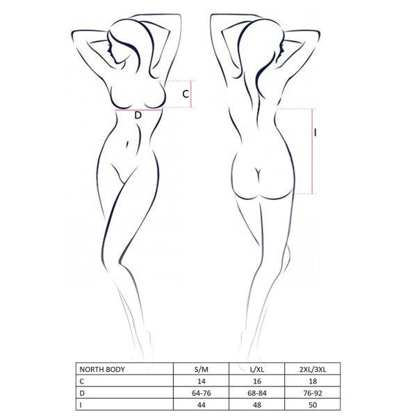 Боді з відкритими грудьми Passion Exclusive NORTH BODY