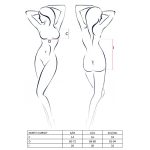 Корсет з відкритими грудьми Passion Exclusive NORTH CORSET пажі, трусики, шнурівка
