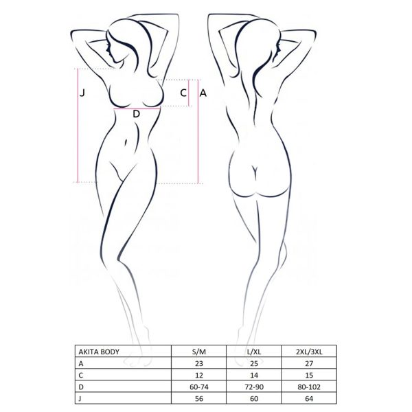 Боді з високим вирізом стегна Passion Exclusive AKITA BODY