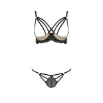 Комплект білизни Passion Exclusive VALERY SET OpenBra XXL стрепи, трусики, відкритий ліф