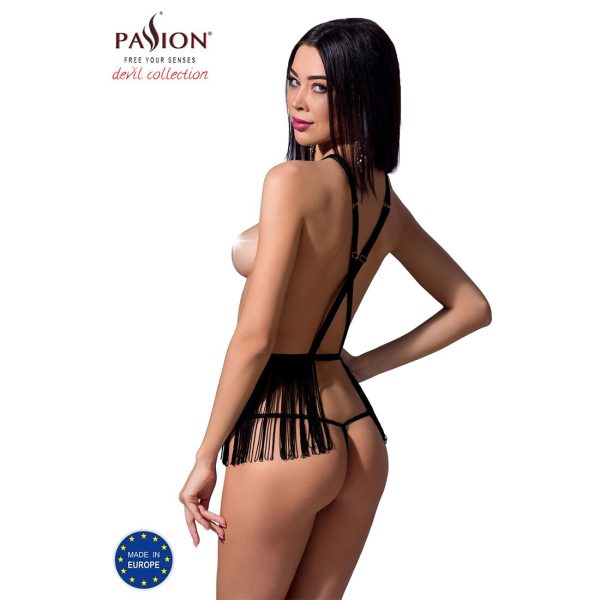 Комплект білизни Passion Exclusive INDRA SET OpenBra , стрінги, портупея з бахромою