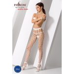 Эротические колготки-бодистокинг Passion S021 в крупную сетку с высоким пояском