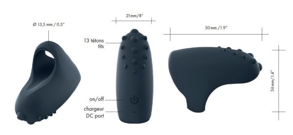 Вібратор на палець Dorcel MAGIC FINGER перезаряджуваний, 3 режими роботи