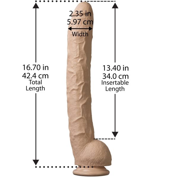 Фаллоимитатор Doc Johnson Dick Rambone Cock диаметр 6см, длина 42см, ПВХ