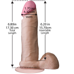 Фаллоимитатор Doc Johnson The Realistic Cock 6 inch — ULTRASKYN, Vack-U-Lock, диаметр 4,3 см