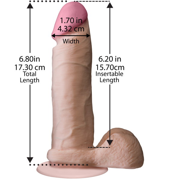 Фаллоимитатор Doc Johnson The Realistic Cock 6 inch — ULTRASKYN, Vack-U-Lock, диаметр 4,3 см