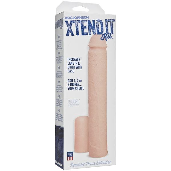 Насадка на член Doc Johnson Xtend It Kit подовження (до +7,6 см) і потовщення (до +1,2 см)