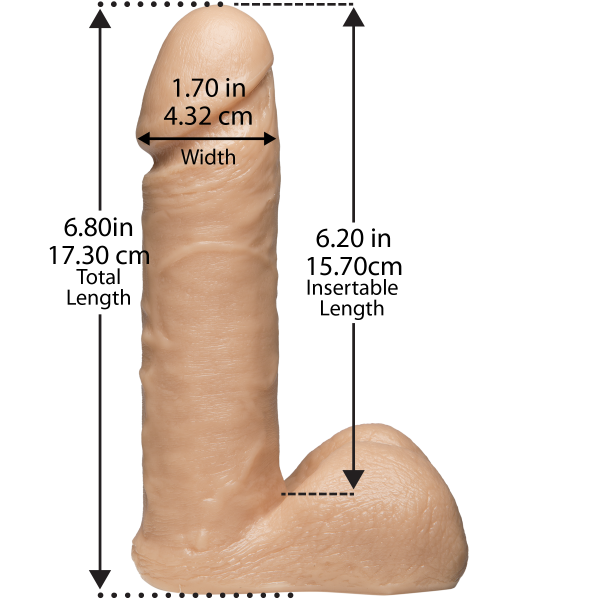 Фаллоимитатор Doc Johnson Vac-U-Lock - 6 Inch ULTRASKYN Cock диаметр 4,3см