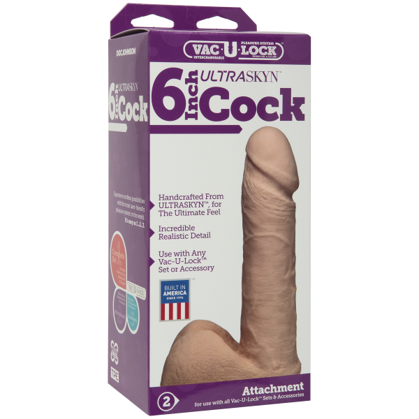 Фаллоимитатор Doc Johnson Vac-U-Lock - 6 Inch ULTRASKYN Cock диаметр 4,3см