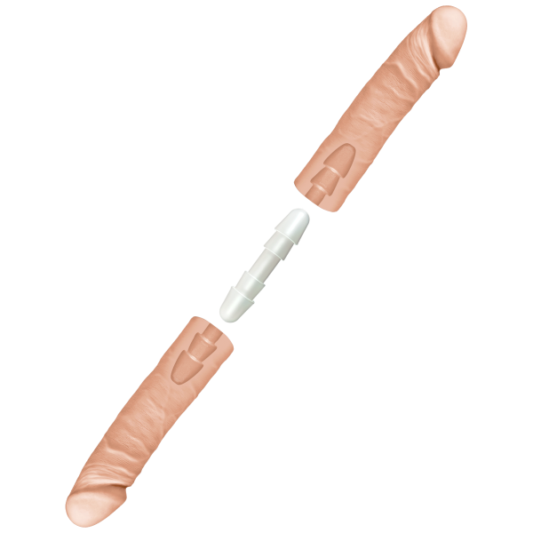Фаллоимитатор двойной Doc Johnson The D - Double D - 16 Inch - ULTRASKYN, диаметр 4,4см, Vack-U-Lock