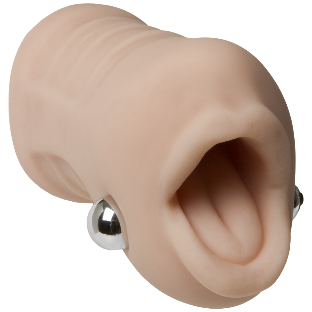 Вибромастурбатор ротик Doc Johnson Sasha - Ultraskyn Vibrating Deep Throat Sucker