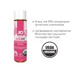 Смазка на водной основе JO NATURALOVE Strawberry (120 мл) с экстрактом ромашки и листьев агавы
