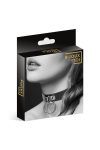 Чокер з кільцем для повідця Bijoux Pour Toi - FETISH екошкіра