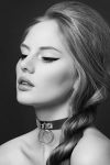 Чокер з кільцем для повідця Bijoux Pour Toi - FETISH екошкіра