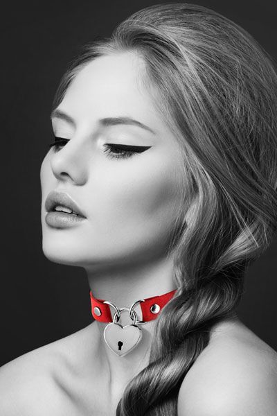 Чокер с замочком-сердечком Bijoux Pour Toi - HEART LOCK экокожа