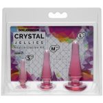Набор анальных пробок Doc Johnson Crystal Jellies - макс. диаметр 2см - 3см - 4см
