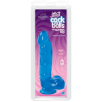 Фаллоимитатор Doc Johnson Jelly Jewels Cock & Balls диаметр 3,6см, антибактериальный ПВХ