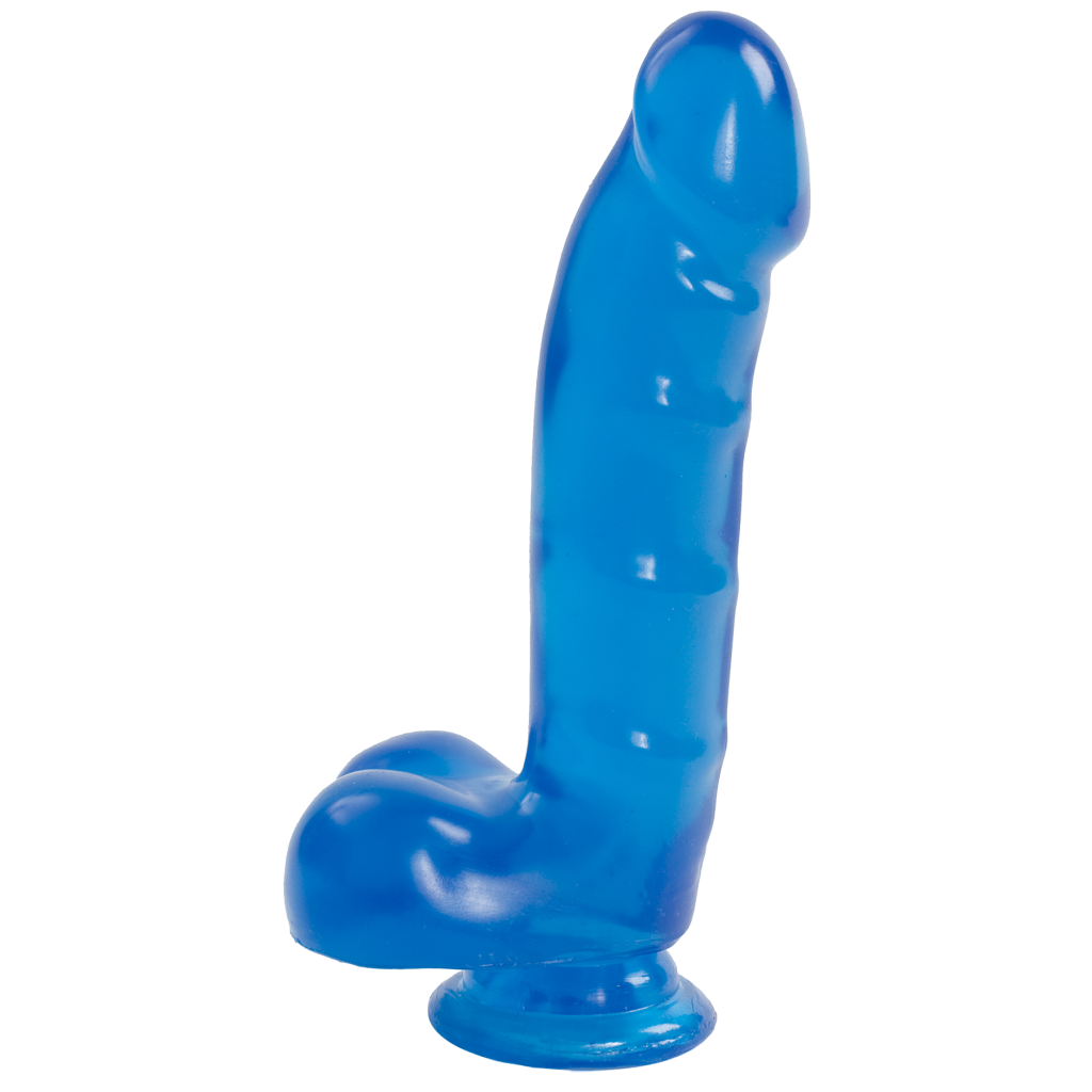 Фаллоимитатор Doc Johnson Jelly Jewels Cock & Balls диаметр 3,6см, антибактериальный ПВХ