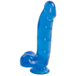 Фаллоимитатор Doc Johnson Jelly Jewels Cock & Balls диаметр 3,6см, антибактериальный ПВХ