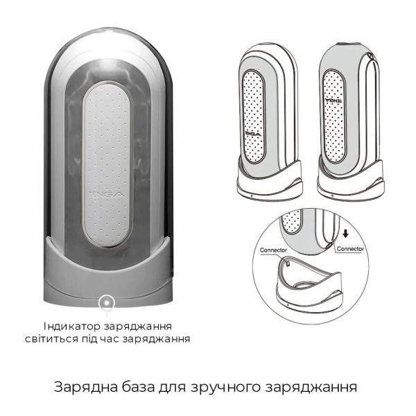 Вибромастурбатор Tenga Flip Zero Electronic Vibration изменяемая интенсивность, раскладной