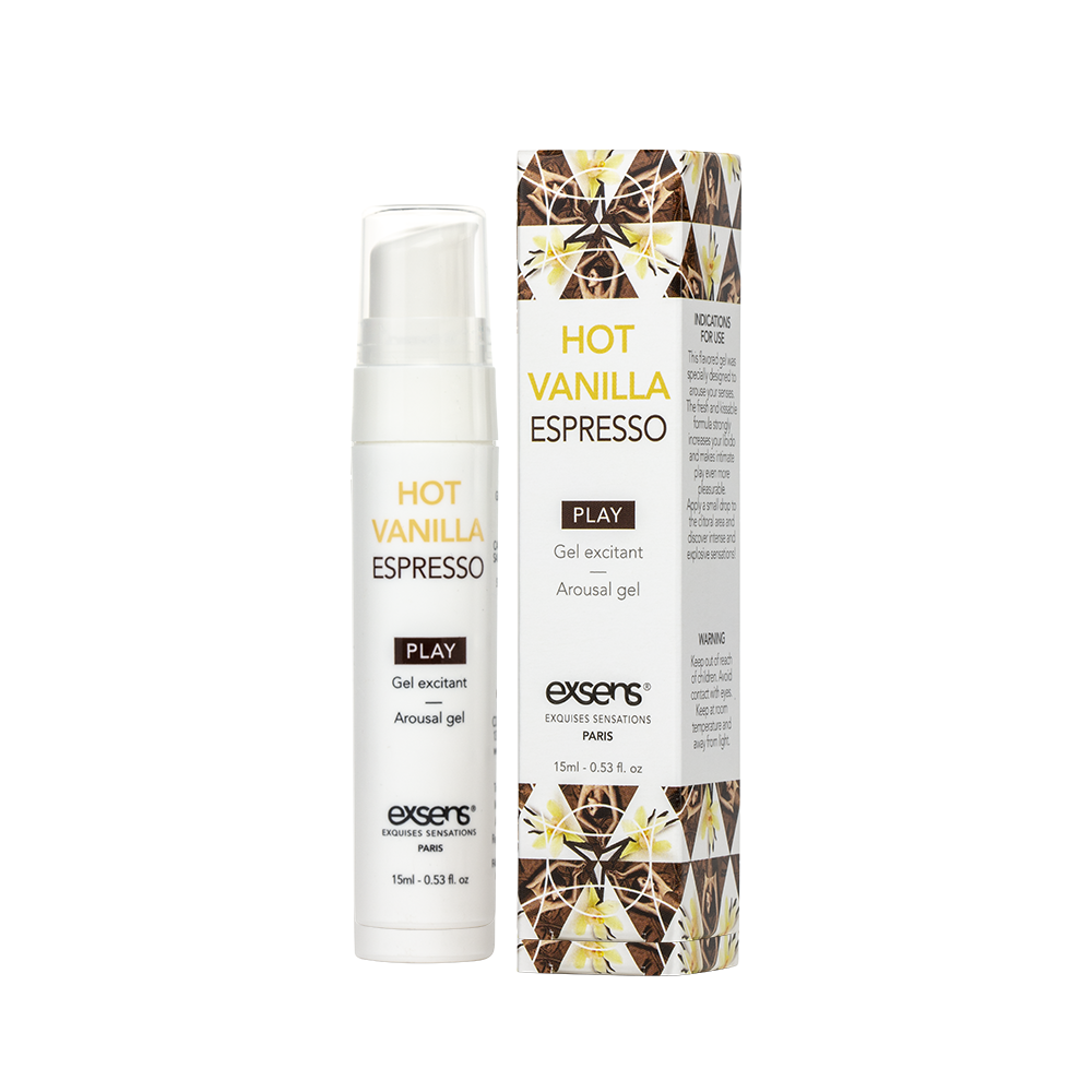 Розпродаж!!! Стимулюючий гель EXSENS Kissable Hot Vanilla Espresso 15мл (термін 11.2026)