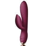Вибратор-кролик Rocks-Off Every Girl Burgundy, два мотора, разноцветная LED-подсветка, мощный