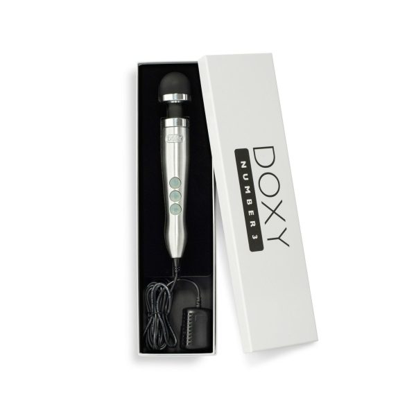 Вибромассажер DOXY Die Cast 3 (Satin), очень мощный, питание 220В, металлический корпус