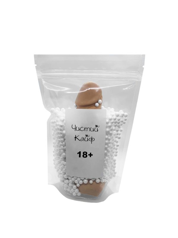 Мило у формі пеніса Чистий Кайф Brown size крафтове мило-член, натуральне