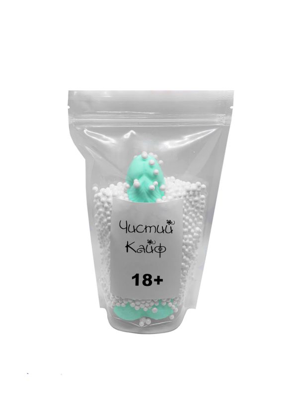 Мило у формі пеніса Чистий Кайф Turquoise size крафтове мило-член, натуральне