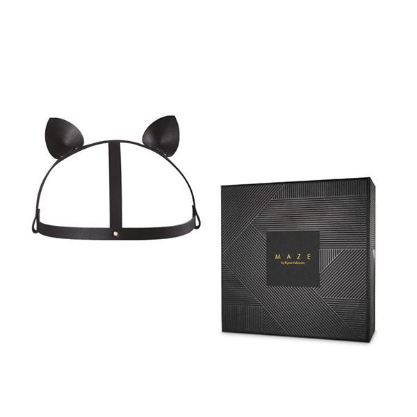 Маска кошечки Bijoux Indiscrets MAZE - Cat Ears Headpiece экокожа