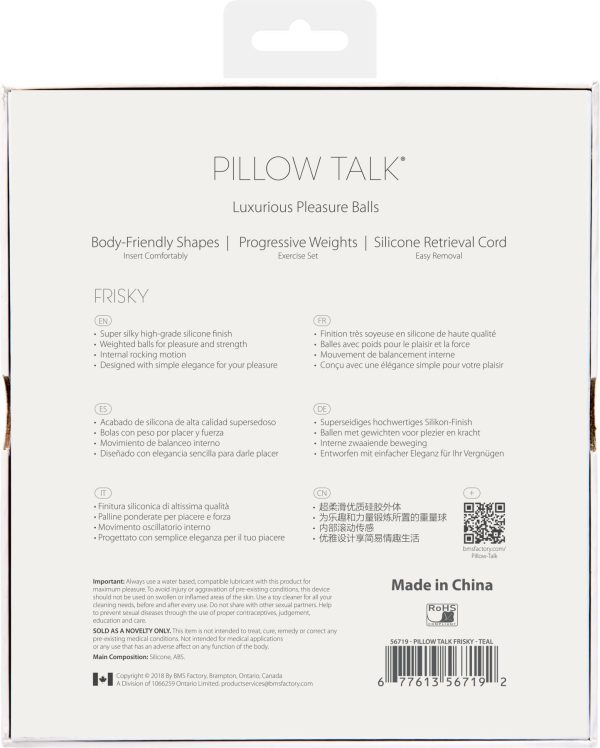 Розкішні вагінальні кульки PILLOW TALK - Frisky з кристалом, діаметр 3,2 см, вага 49-75 гр