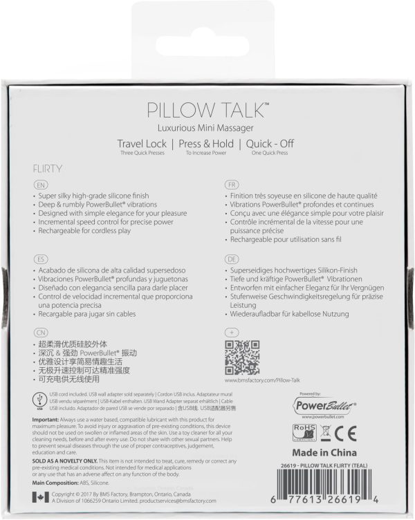 Розкішний вібратор PILLOW TALK - Flirty з кристалом Swarovski, гнучка головка