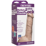 Фаллоимитатор Doc Johnson - 7 Inch Perfect Erect Cock, большая головка, Vac-U-Lock