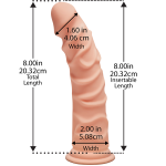 Фаллоимитатор Doc Johnson The D - Ragin D - 8 Inch Without Balls - ULTRASKYN, диаметр 5,1см
