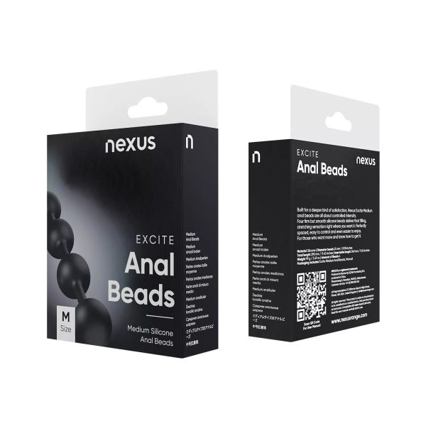 Анальні кульки Nexus Excite Medium Anal Beads, силікон, макс. діаметр 2,5 см
