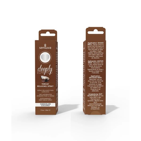 Спрей для мінету Sensuva Deeply Love You Chocolate Coconut (29 мл), для глубокого мінету